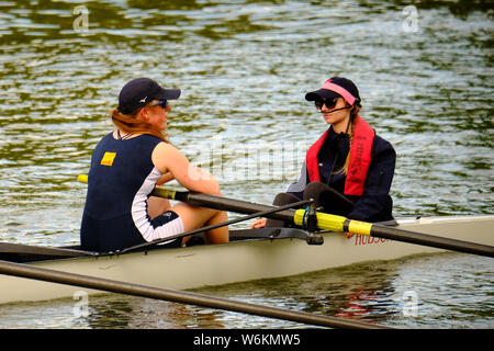 Oxford University Sommer Eights 2019 - rudern Regatta Stockfoto