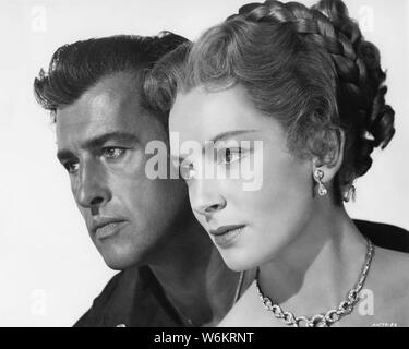 STEWART GRANGER als Rudolf Rassendyll Deborah Kerr als Prinzessin Flavia in Der Gefangene von Zenda Direktor 1952 Richard Thorpe Roman Anthony Hoffnung Metro Goldwyn Mayer Stockfoto