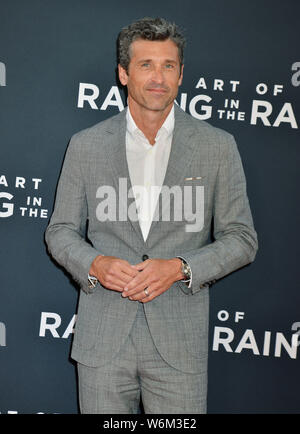 Los Angeles, USA. 02 Aug, 2019. Patrick Dempsey die Premiere von Twentieth Century Fox's "Die Kunst nimmt an der Rennen im Regen" am El Capitan Theatre am August 01, 2019 in Los Angeles, Kalifornien Quelle: Tsuni/USA/Alamy leben Nachrichten Stockfoto