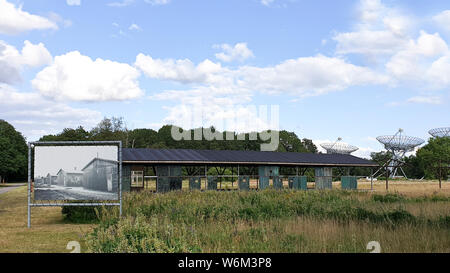 Westerbork, Niederlande - Juli 2, 2019: Ehemalige Lager Westerbork, die Kaserne und Was ist links, Krieg und Holocaust Memorial Museum in Drenthe. Stockfoto