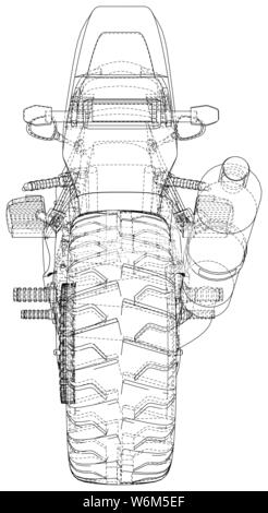 Blueprint sport Bike. EPS 10-Format. Vektor erstellt von 3d Stock Vektor
