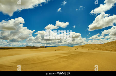 Der Mongolei. Sands Mongol Els, Sand dune Wüste, sonnigen Tag Stockfoto