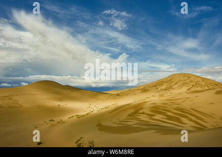 Der Mongolei. Sands Mongol Els, Sand dune Wüste, sonnigen Tag Stockfoto