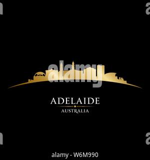 Adelaide Australien Skyline der Stadt Silhouette. Vector Illustration Stock Vektor