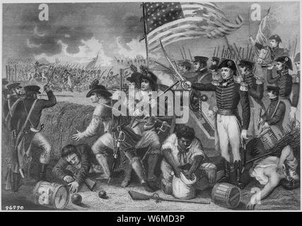 Die Schlacht von New Orleans. Januar 1815. Kopie der Kupferstich von H.B. Halle nach W. Momberger.; Allgemeine Hinweise: Verwenden Sie Krieg und Konflikt Nummer 93 bei der Bestellung eine Reproduktion oder Anforderung von Informationen zu diesem Bild. Stockfoto