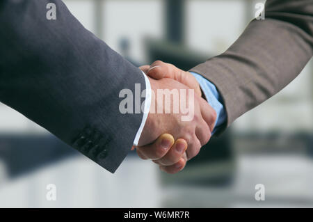 Business Handshake. Zwei Unternehmer Händeschütteln mit jeder E8288 Stockfoto