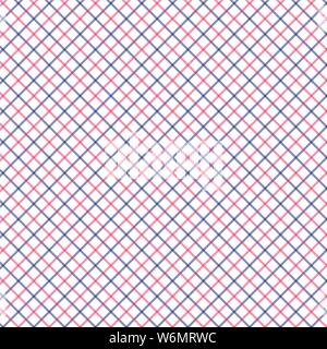 Rot und Blau Tattersall Muster prüfen. Herren Hemd Mode Textil. Wiederholen Tile-Muster. Stock Vektor