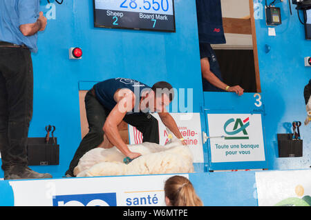 Messer Scheren bei der WM in Frankreich 2019 Stockfoto