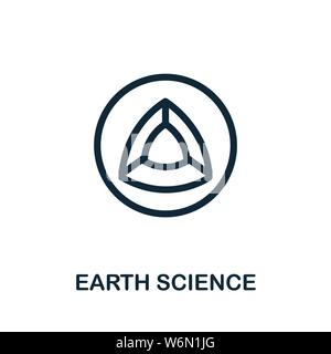 Symbol für Earth Science-Vektor. Kreative Zeichen aus Wissenschaft Ikonen Sammlung. Gefülltes flaches Earth Science-Symbol für Computer und Handy Stock Vektor