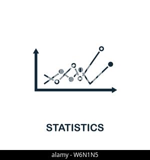 Symbol für Statistikvektor. Kreative Zeichen aus Wissenschaft Ikonen Sammlung. Gefülltes flaches Statistiksymbol für Computer und Handy Stock Vektor