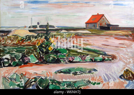 Edvard Munch (1863-1944). Norwegischen Maler. Landschaft an der Küste in der Nähe von Lübeck, 1907. National Gallery. Prag. Der Tschechischen Republik. Stockfoto