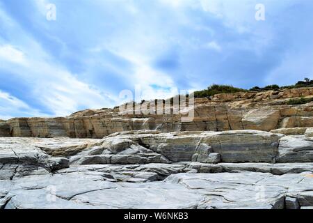 Felsen in Thassos, Griechenland Stockfoto