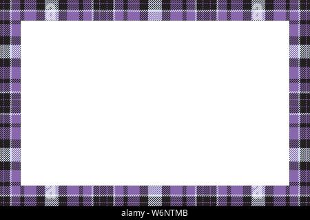 Vintage frame Vektor. Schottischen Grenze Muster retro Style. Schönheit leeren Hintergrund, Vorlage für Foto, Portrait, album. Tartan plaid Ornament. Stock Vektor