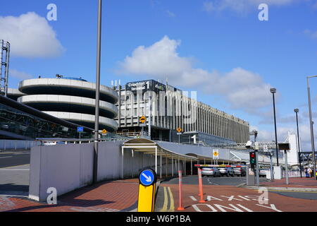 DUBLIN, Irland-28 Jul 2019 - Ansicht der Flughafen Dublin (DUB), Aerfort Bhaile Átha Cliath, in der Nähe von Dublin, Republik Irland. Es ist der Sitz Stockfoto