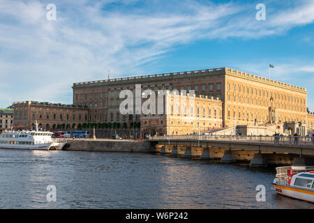 Der Königliche Palast in Stockholm ist Seiner Majestät des Königs offizielle Residenz und ist auch die Einstellung für die meisten offiziellen Empfängen der Monarchie, Ope Stockfoto