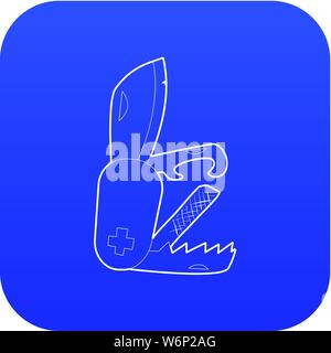 Taschenmesser Symbol blau Vektor Stock Vektor