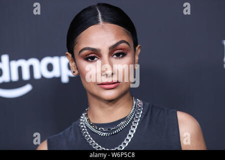 Los Angeles, USA. 01 Aug, 2019. LOS ANGELES, Kalifornien, USA - AUGUST 01: Schauspielerin Nazanin Mandi kommt an der Weedmaps Museum von Unkraut exklusive Vorschau Feier an Weedmaps Museum von Unkraut am 1. August 2019 in Los Angeles, Kalifornien, Vereinigte Staaten. (Foto von Xavier Collin/Image Press Agency) Quelle: Bild Presse Agentur/Alamy leben Nachrichten Stockfoto
