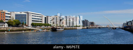 Dublin Docklands - Convention Center und Samuel Beckett Brücke Stockfoto