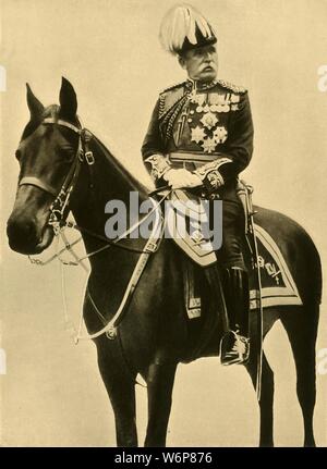 "Feldmarschall Viscount Französisch', c 1914, c 1920). Portrait von John Französisch (1852-1925), Oberbefehlshaber der British Expeditionary Force im Ersten Weltkrieg von "Die Große Welt Krieg - eine Geschichte", Band II, herausgegeben von Frank eine Mumby. [Das Gresham Publishing Company Ltd., London, c 1920] Stockfoto