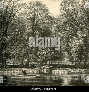 Die heep Brücke und Sixth Form Bank", 1911. Von "eine Geschichte von Eton College (1440-1910)", die von Sir H. C Maxwell Lyte, K.C.B. [Macmillan und Co. Limited, London, 1911] Stockfoto