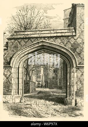 Der Eingang zur Weston's Yard', 1911. Von "eine Geschichte von Eton College (1440-1910)", die von Sir H. C Maxwell Lyte, K.C.B. [Macmillan und Co. Limited, London, 1911] Stockfoto