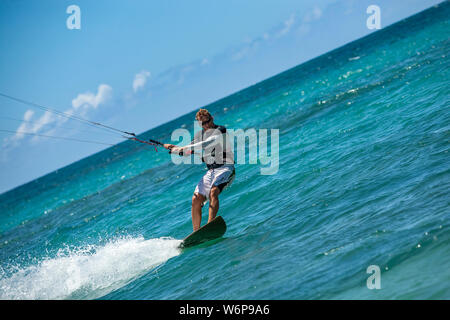 Kite Surfen, Ocean Park, Puerto Rico Stockfoto