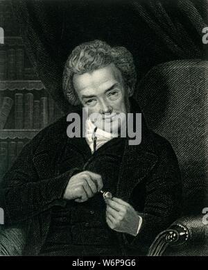 "William Wilberforce', c 1800, c 1884). William Wilberforce (1759-1833), britischer Politiker und Philanthrop am Rumpf Gymnasium und das St John's College, Cambridge ausgebildet. MP, Evangelischer Christ und die Abschaffung des Slave Trade Act 1807 unter der Herrschaft von George III. Von "Führer der Senat: eine biografische Geschichte der Entstehung und Entwicklung der britischen Verfassung, Vol. II.", von Alexander Karl Ewald, F.S.A. [William Mackenzie, London, Edinburgh & Amp; Berlin] Stockfoto