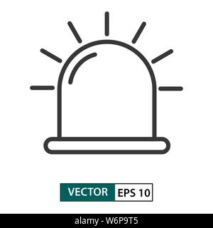 Blinkgeber, Alarmsirene vektor Symbol auf weißem Hintergrund. Vector Illustration EPS 10. Stock Vektor