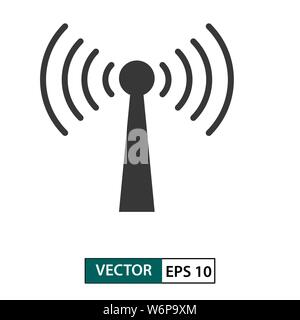 Wlan signal Vektor Symbol auf weißem Hintergrund. Vector Illustration EPS 10. Stock Vektor