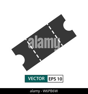Flugscheinabschnitt vektor Symbol auf weißem Hintergrund. Vector Illustration EPS 10. Stock Vektor