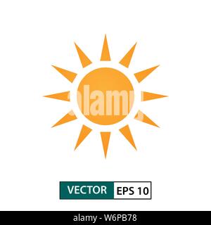 Sonnigen Tag Wetter vektor Symbol auf weißem Hintergrund. Vector Illustration EPS 10. Stock Vektor