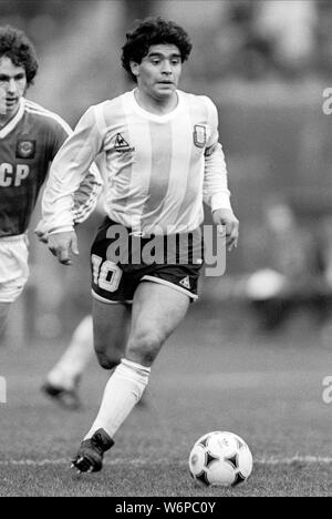 DIEGO MARADONA, Argentinien, 1988 Stockfoto