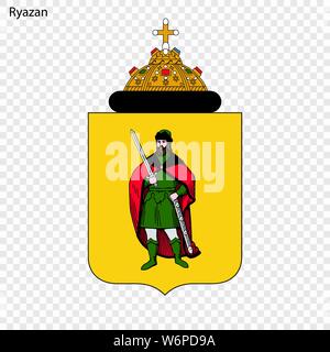 Emblem von Rjasan. Stadt Russlands. Vector Illustration Stock Vektor