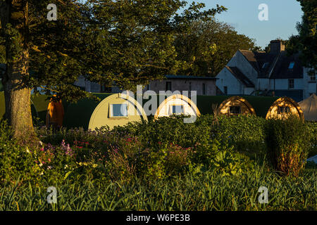 Glamping Hülsen bei Cloughjordan Haus, County Tipperary, Irland Stockfoto