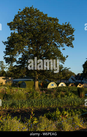 Glamping Hülsen bei Cloughjordan Haus, County Tipperary, Irland Stockfoto