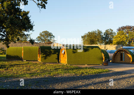 Glamping Hülsen bei Cloughjordan Haus, County Tipperary, Irland Stockfoto