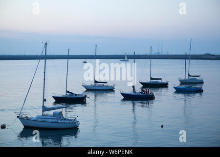 Yachten im Hafen von Dun Laoghaire, Dublin, Irland Stockfoto