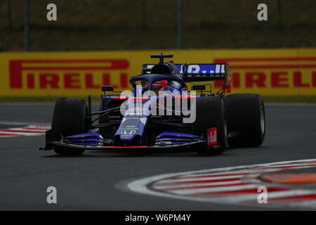 Budapest, Ungarn. 02 Aug, 2019. #26 Daniil Kvyat Toro Rosso Honda. GP von Ungarn, Budapest 2-4 August 2019 Credit: Unabhängige Fotoagentur/Alamy leben Nachrichten Stockfoto