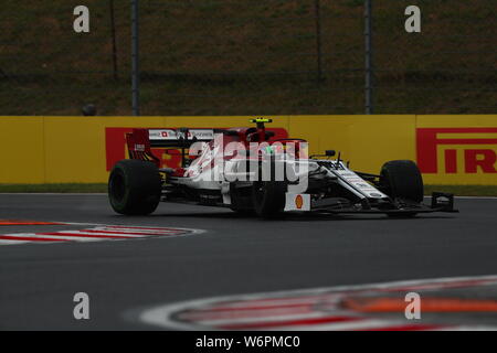 Budapest, Ungarn. 02 Aug, 2019. #99 Antonio Giovinazzi; Alfa Romeo Racing. GP von Ungarn, Budapest 2-4 August 2019 Credit: Unabhängige Fotoagentur/Alamy leben Nachrichten Stockfoto