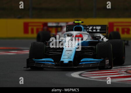 Budapest, Ungarn. 02 Aug, 2019. #88 Robert Kubica Williams Racing Mercedes. GP von Ungarn, Budapest 2-4 August 2019 Credit: Unabhängige Fotoagentur/Alamy leben Nachrichten Stockfoto