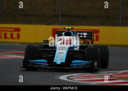 Budapest, Ungarn. 02 Aug, 2019. #88 Robert Kubica Williams Racing Mercedes. GP von Ungarn, Budapest 2-4 August 2019 Credit: Unabhängige Fotoagentur/Alamy leben Nachrichten Stockfoto