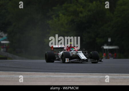 Budapest, Ungarn. 02 Aug, 2019. #99 Antonio Giovinazzi; Alfa Romeo Racing. GP von Ungarn, Budapest 2-4 August 2019 Credit: Unabhängige Fotoagentur/Alamy leben Nachrichten Stockfoto