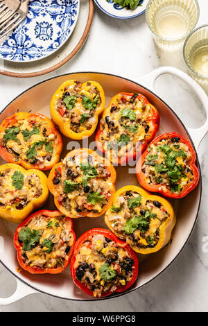 Mexikanische gefüllte Paprika Stockfoto