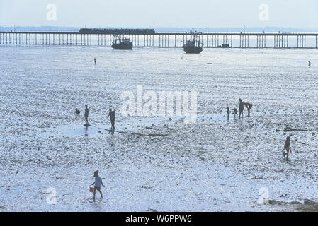 Ebbe in Southend, Essex, England, Großbritannien Stockfoto