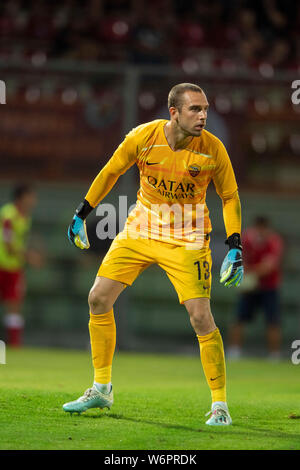 Pau Lopez Sabata (Roma) während der Vorsaison Freundschaftsspiel zwischen Perugia 1-3 Roma auf Renato Kurioses Stadium am Juli 31, 2019 in Perugia, Italien. (Foto von Maurizio Borsari/LBA) Stockfoto