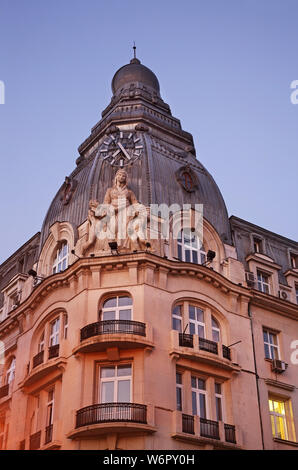 Fragment des alten Hauses in Sofia. Bulgarien Stockfoto
