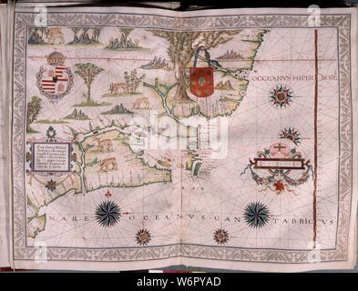 ATLAS PORTULANO-1568. Autor: VAZ DOURADO FERNAO. Standort: Private Collection. MADRID. Spanien. Stockfoto