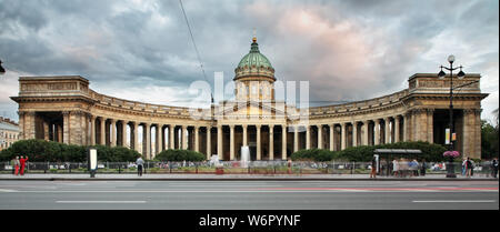 Kasaner Kathedrale (Kazanskiy Kafedralniy Sobor) in Sankt Petersburg. Russland Stockfoto