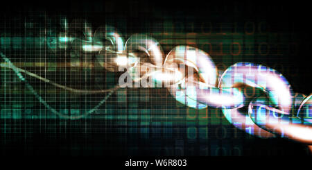 Internet-Sicherheit und Schutz-Software-Lösungen-Kunst Stockfoto