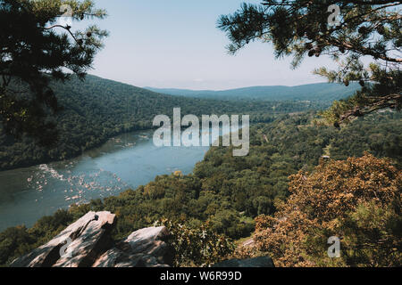 Ansicht der Appalachian Berge von Weverton Felsen, Maryland. Stockfoto